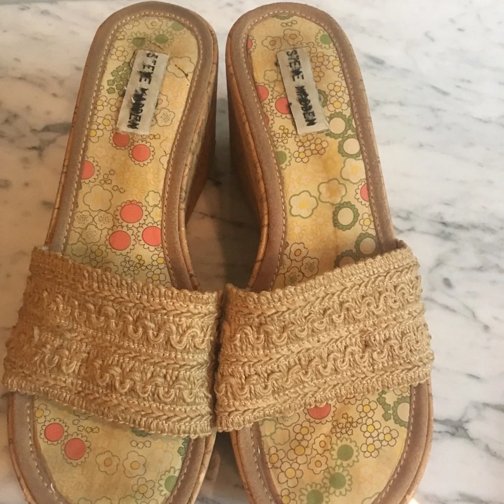 Steve Madden cork wedge 9.5
